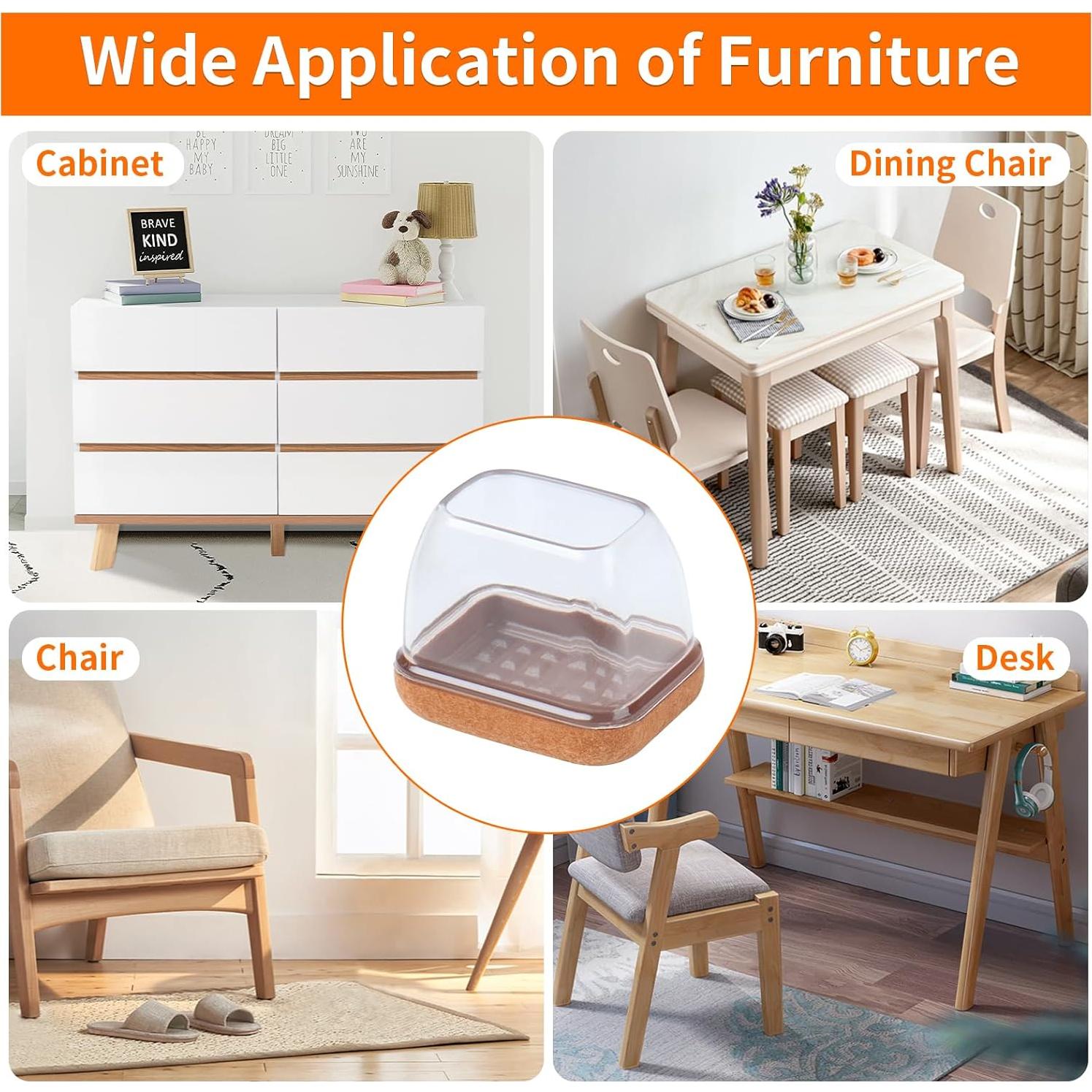 Protectores de Piso de Silicona Ezprotekt 8 Pcs para Muebles