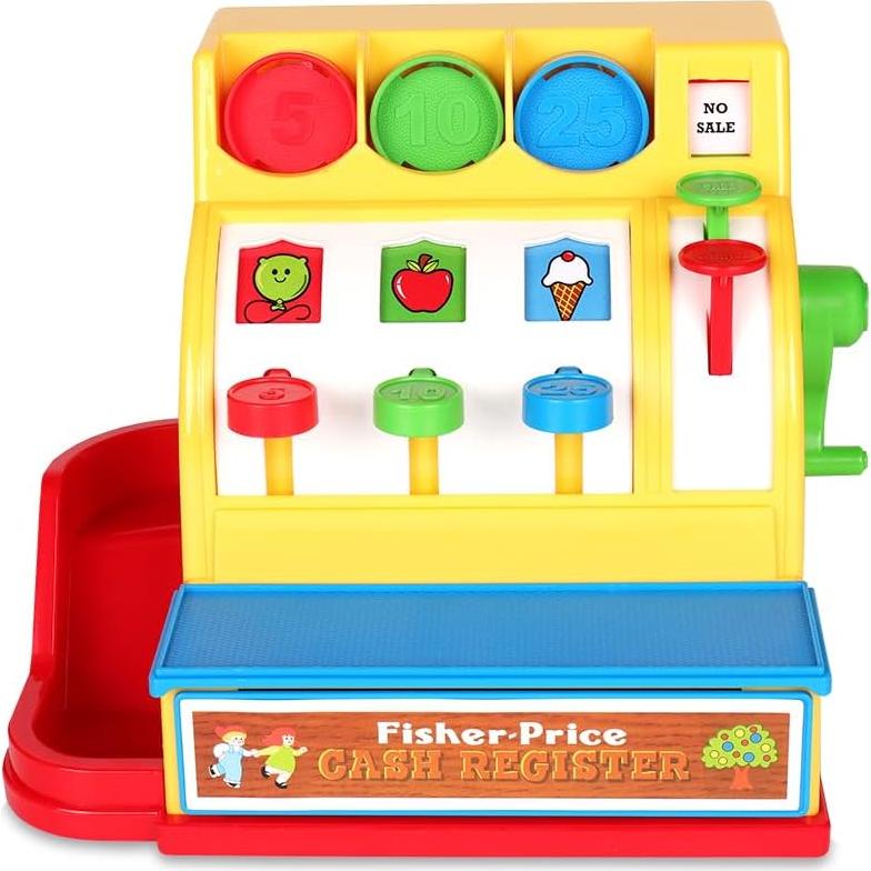 Caja Registradora Retro Fisher-Price 19.5x26x19.7cm 2+