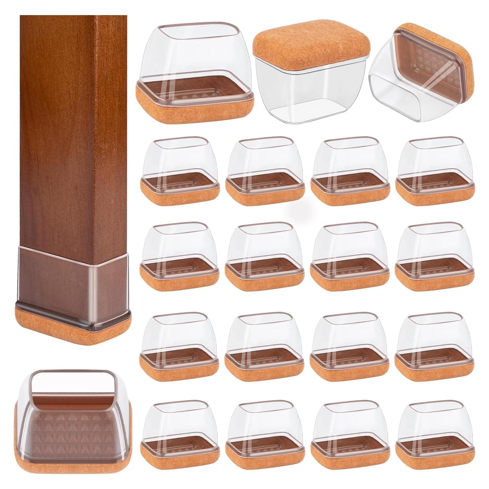 24 Protectores de Suelo Silicona Jeaoouu para Patas de Sillas