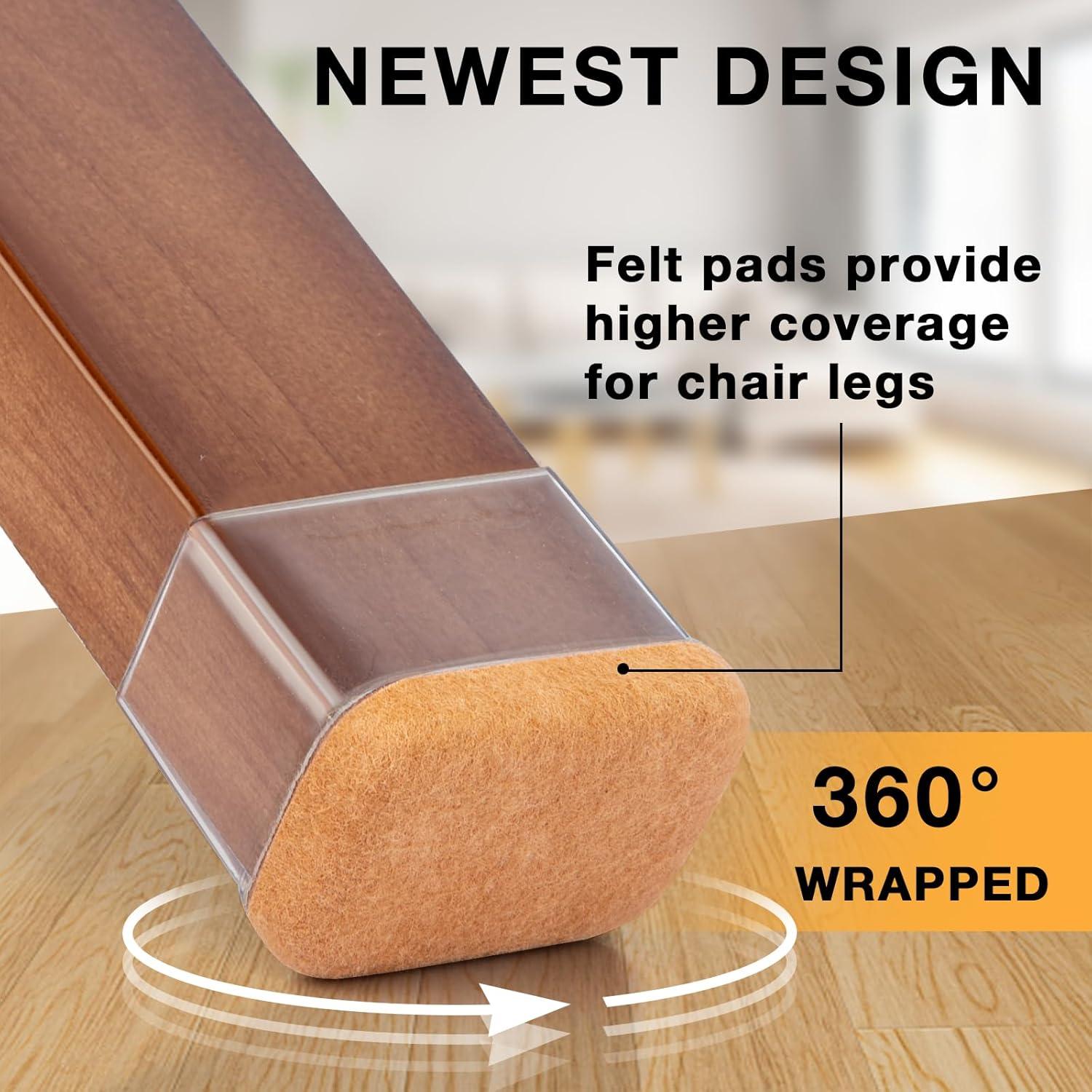 24 Protectores de Suelo Silicona Jeaoouu para Patas de Sillas