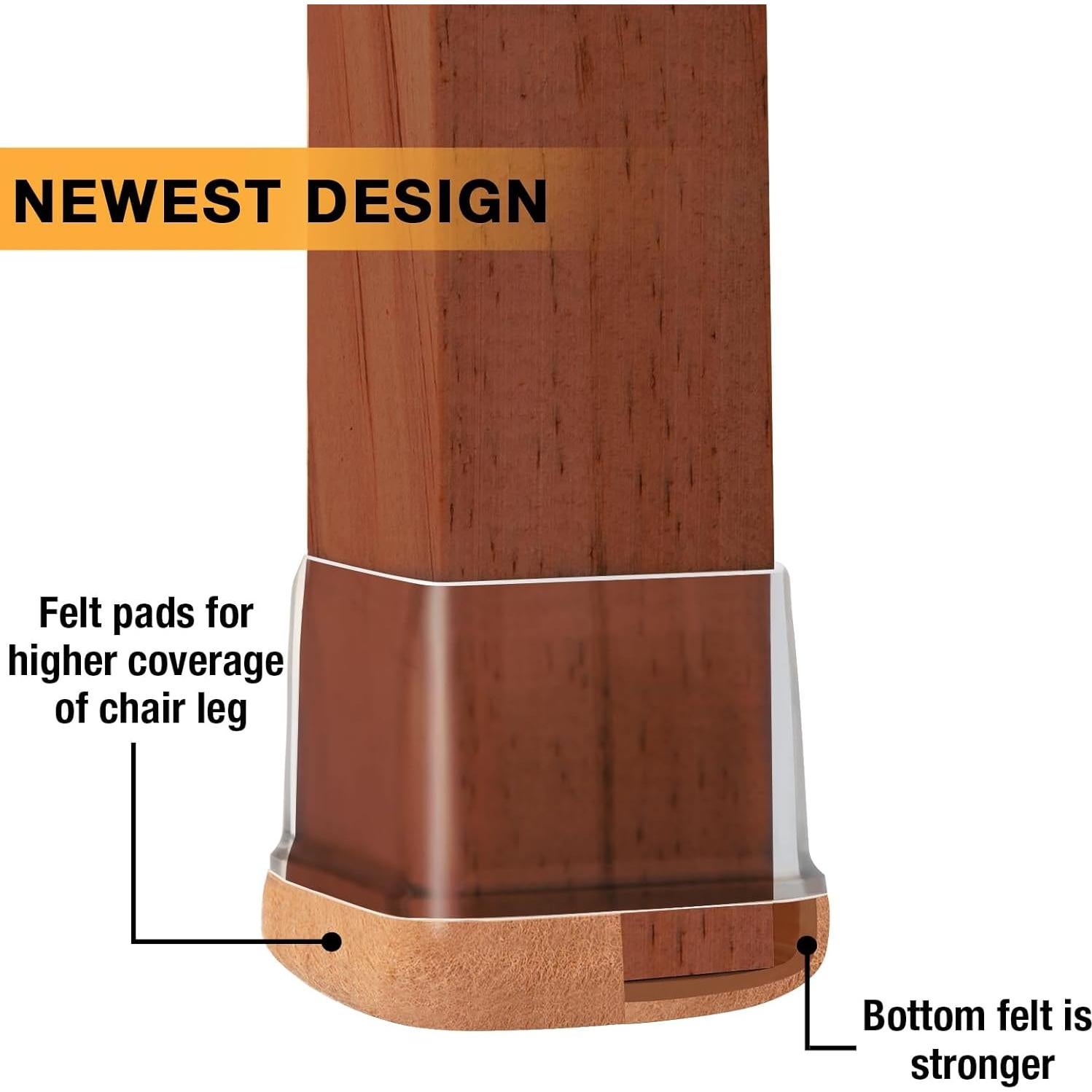 24 Protectores de Suelo Silicona Jeaoouu para Patas de Sillas