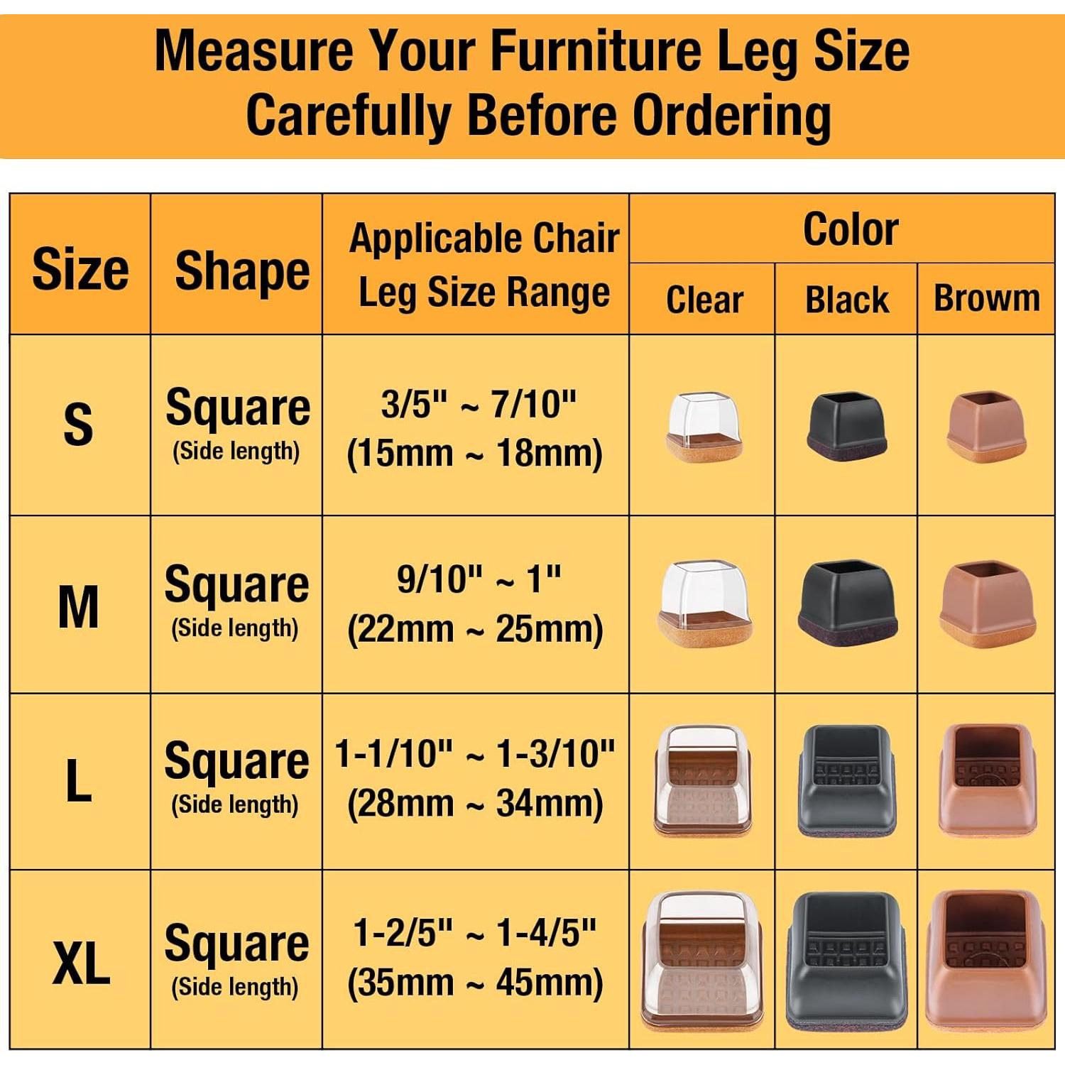 32 Protectores de Suelo de Silicona Jeaoouu para Patas de Sillas