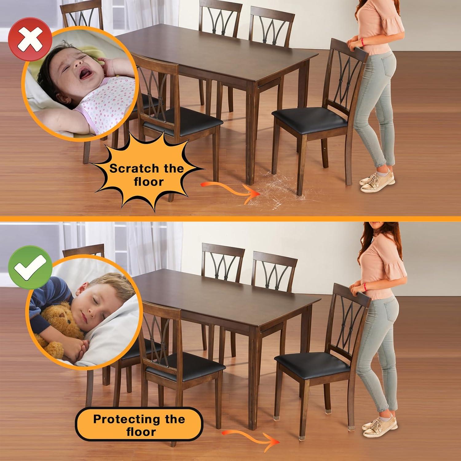 32 Protectores de Suelo de Silicona Jeaoouu para Patas de Sillas