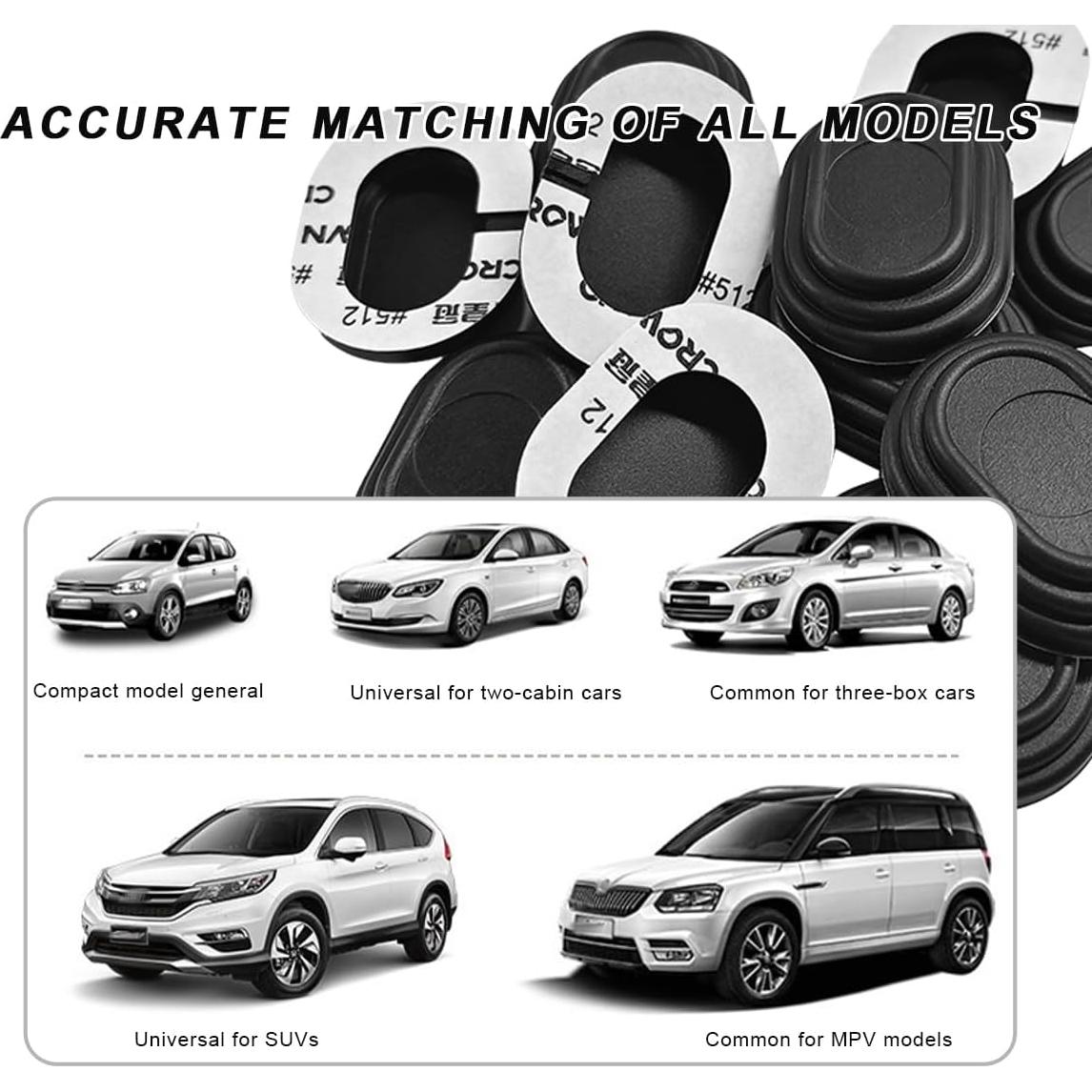 12PCS Amortiguador de Puerta de Coche FSTURIOS Silicona