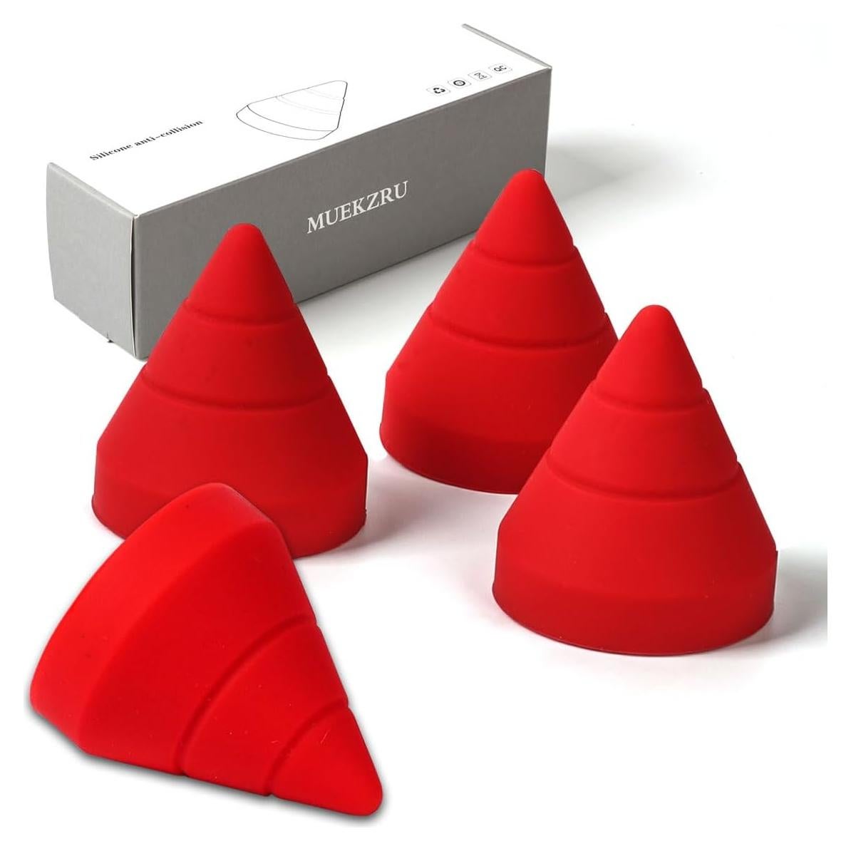 Guardias de Parachoques de Silicona Muekzru Rojo 3D DIY