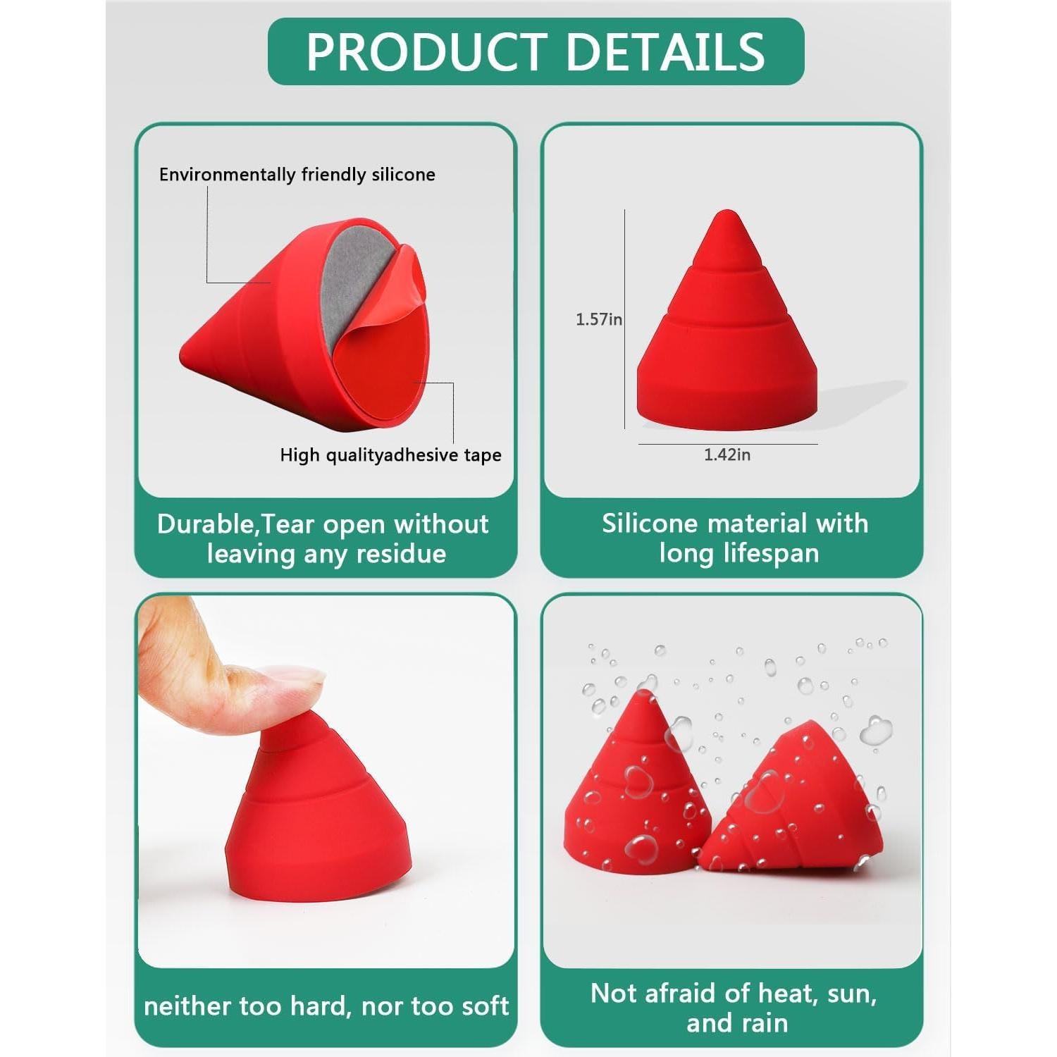 Guardias de Parachoques de Silicona Muekzru Rojo 3D DIY