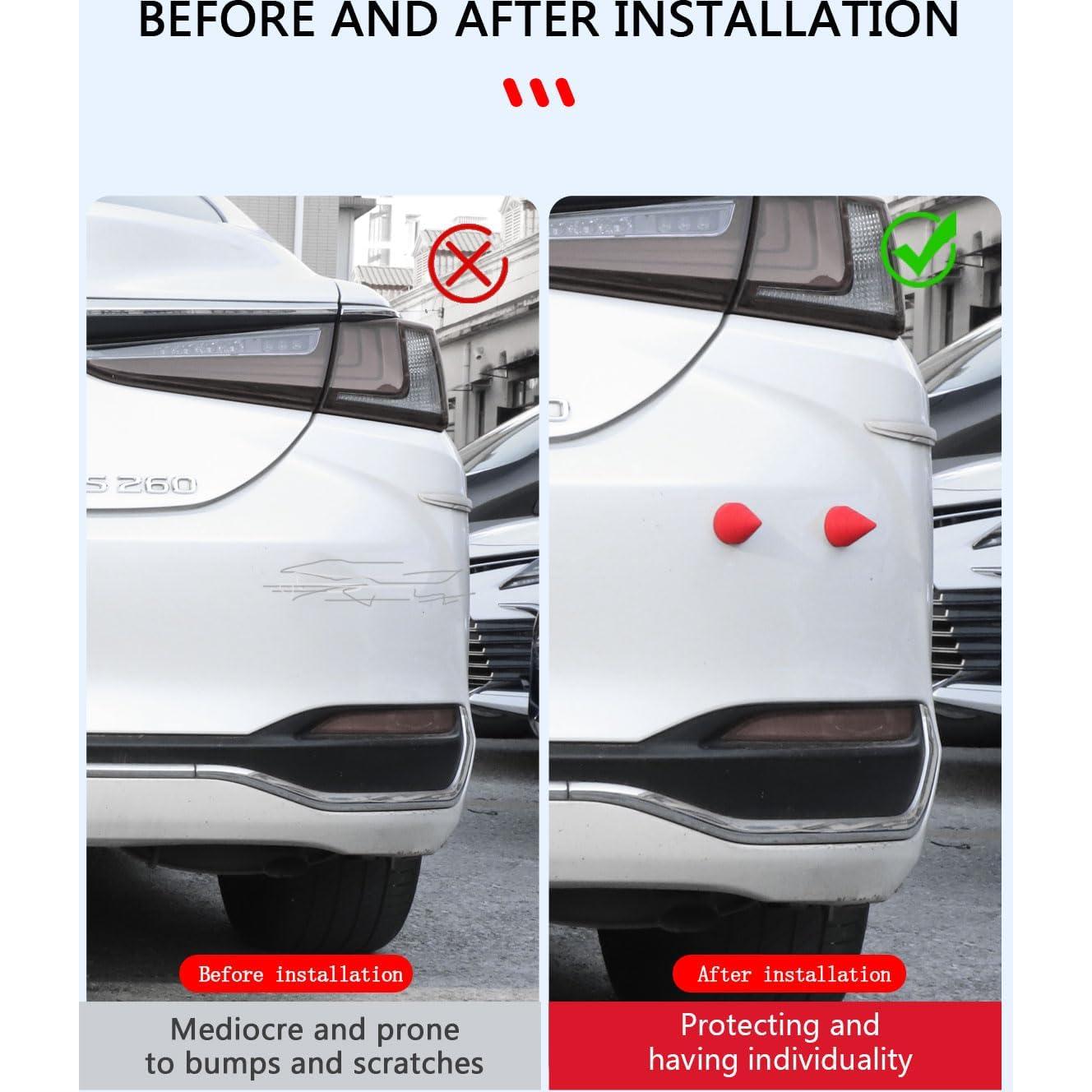 Guardias de Parachoques de Silicona Muekzru Rojo 3D DIY