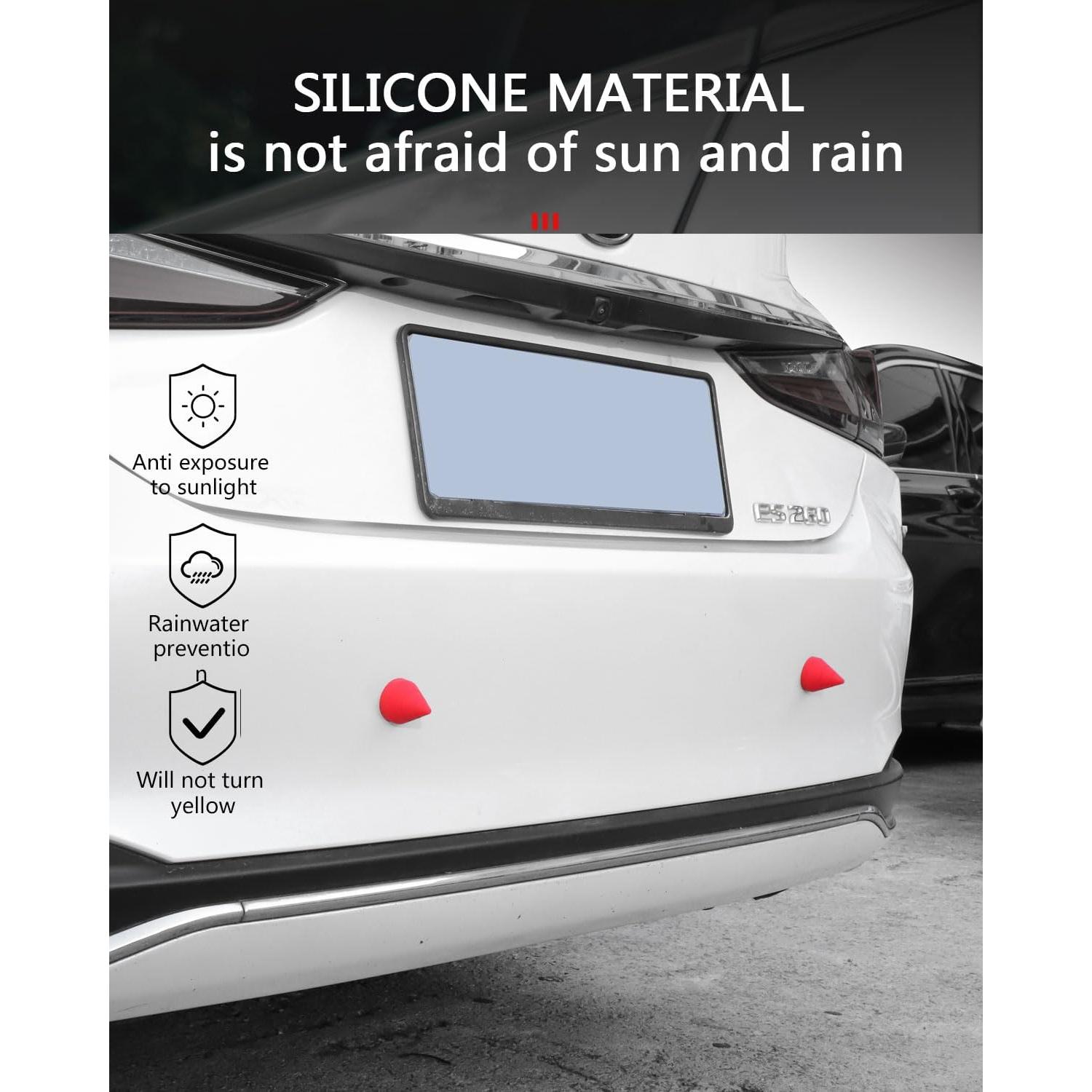 Guardias de Parachoques de Silicona Muekzru Rojo 3D DIY