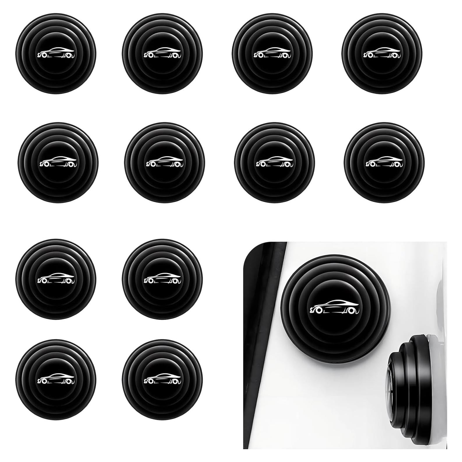 12 PCS Protector de Amortiguador de Puerta Merdege Negro