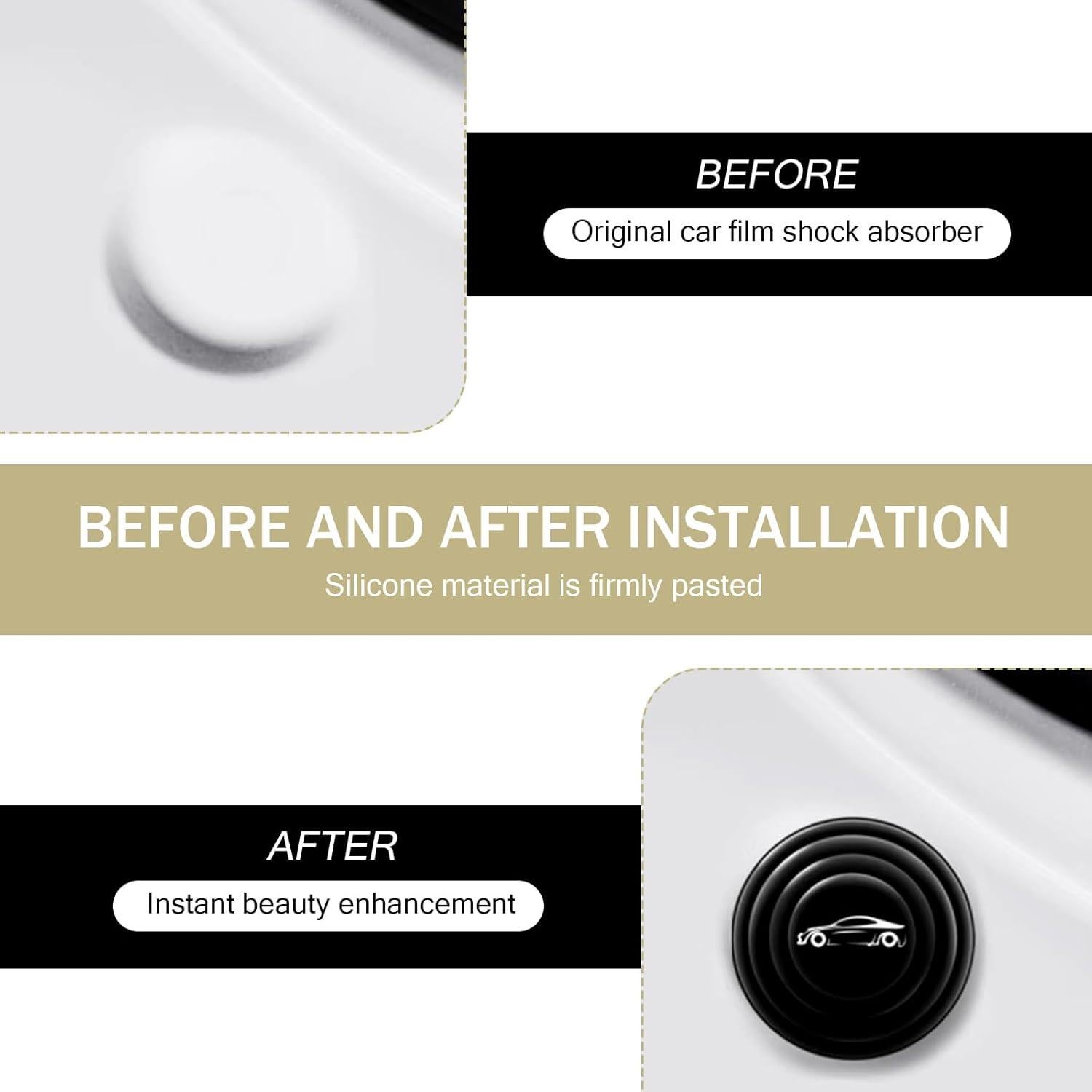 8 PCS Protector de Amortiguador de Puerta Nomocale Negro