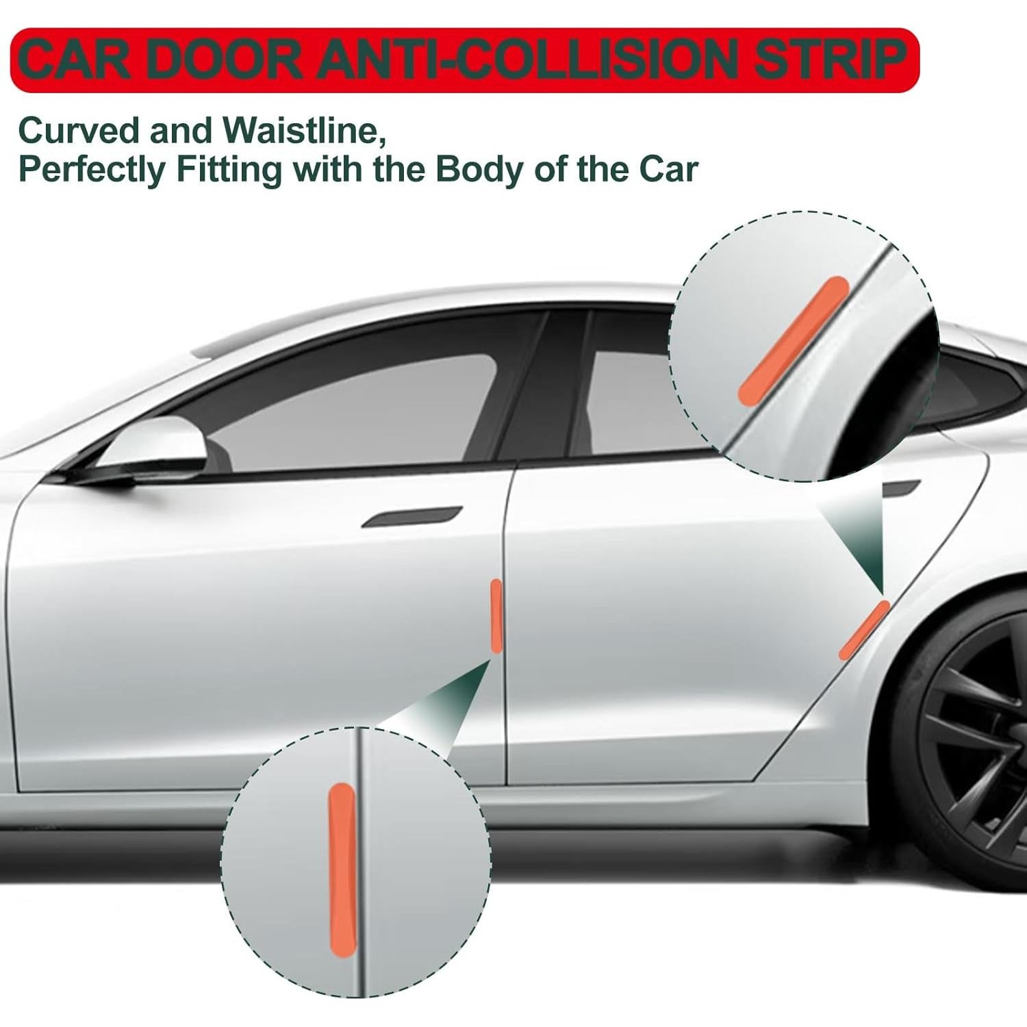 Tira Anticolisión para Puertas de Coche XXXPOWERXXX Naranja
