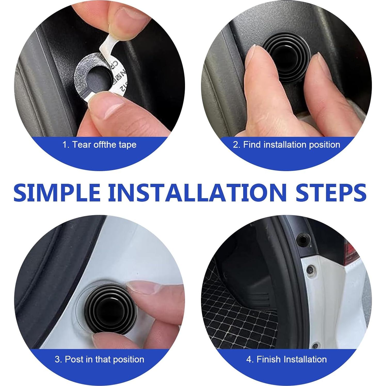 Pack 20 Almohadillas de Silicona AWGUKA para Puertas de Auto