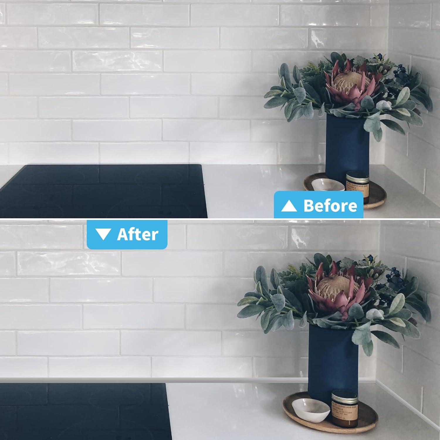 Moldura de Vinilo Flexible Autoadhesiva Art3d 3m Blanco