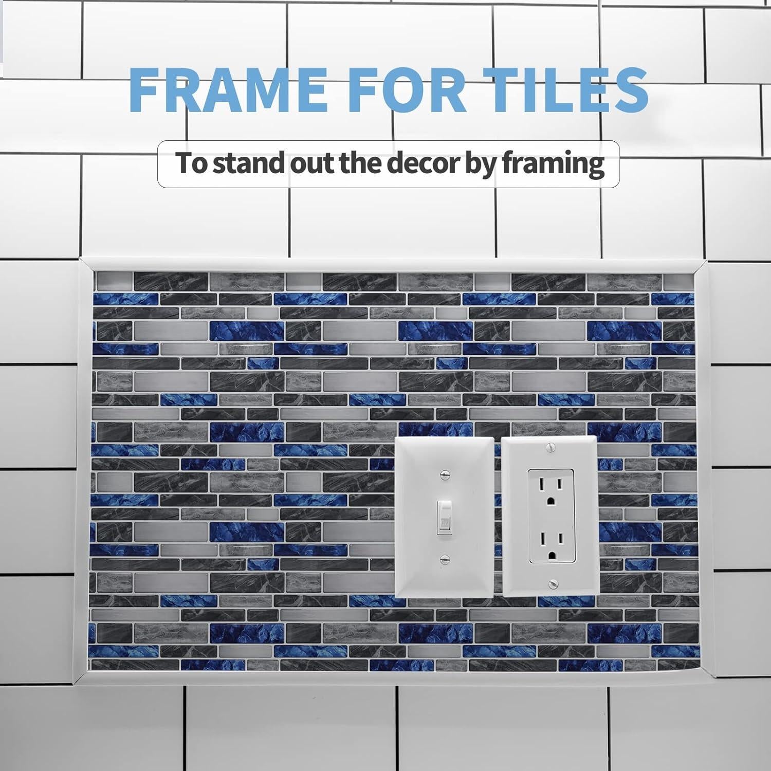 Moldura de Vinilo Flexible Autoadhesiva Art3d 3m Blanco