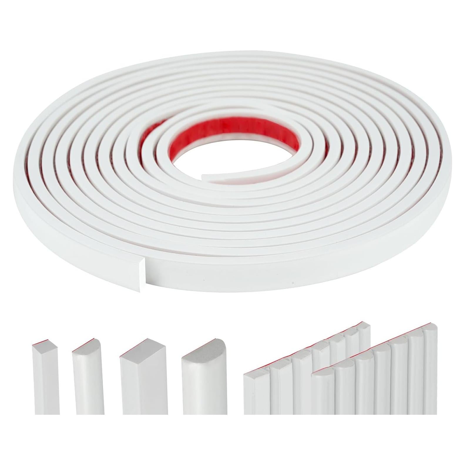 Moldura Flexible Autoadhesiva Yefanxi 0.79L Blanco PVC
