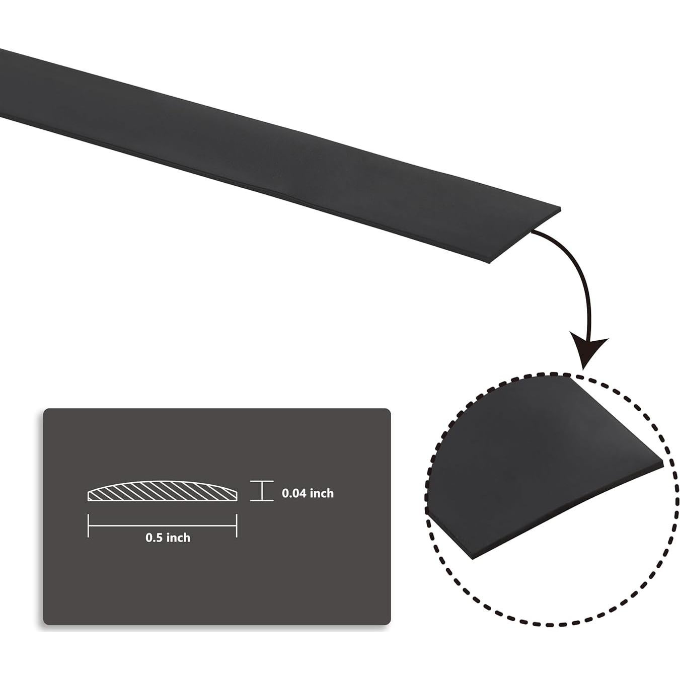 Borde de Espejo Autoadhesivo Flexible SHUANGQI 1.27cm x 5m Negro