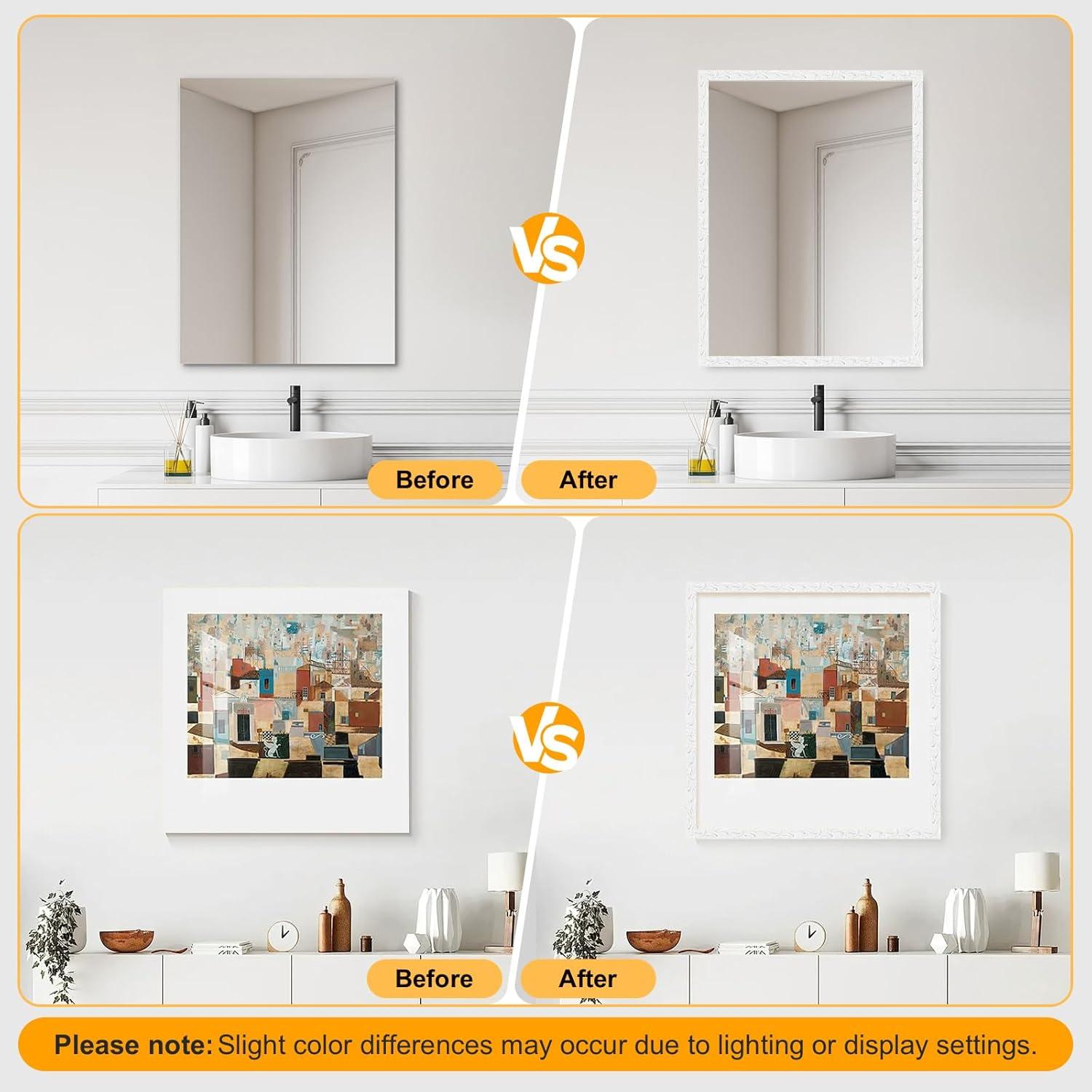 Moldura de Corona Autoadhesiva Blanca 5m x 2.6cm PVC HOHNNYREET