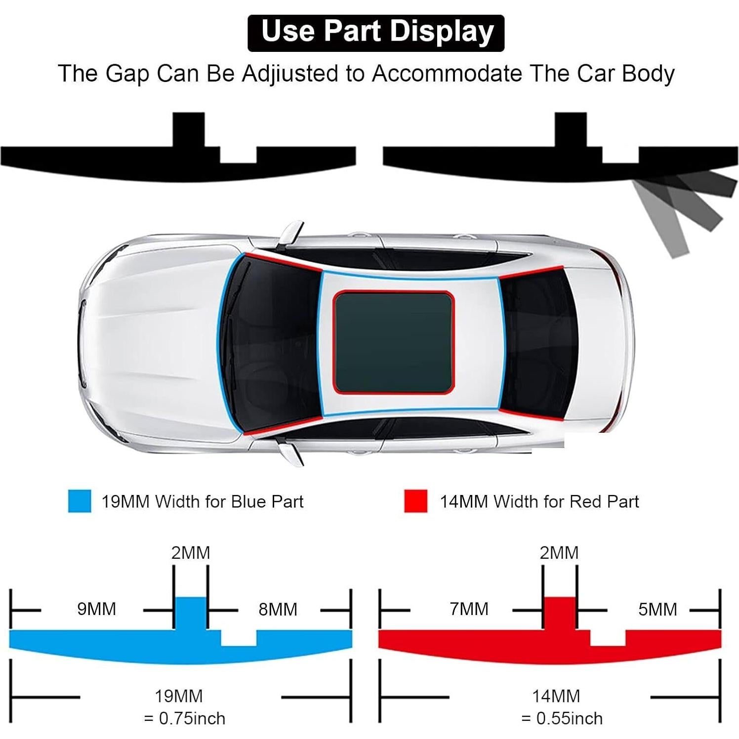 Tira de Sellado para Automóvil BOAOSI 14mm x 4.88m Goma