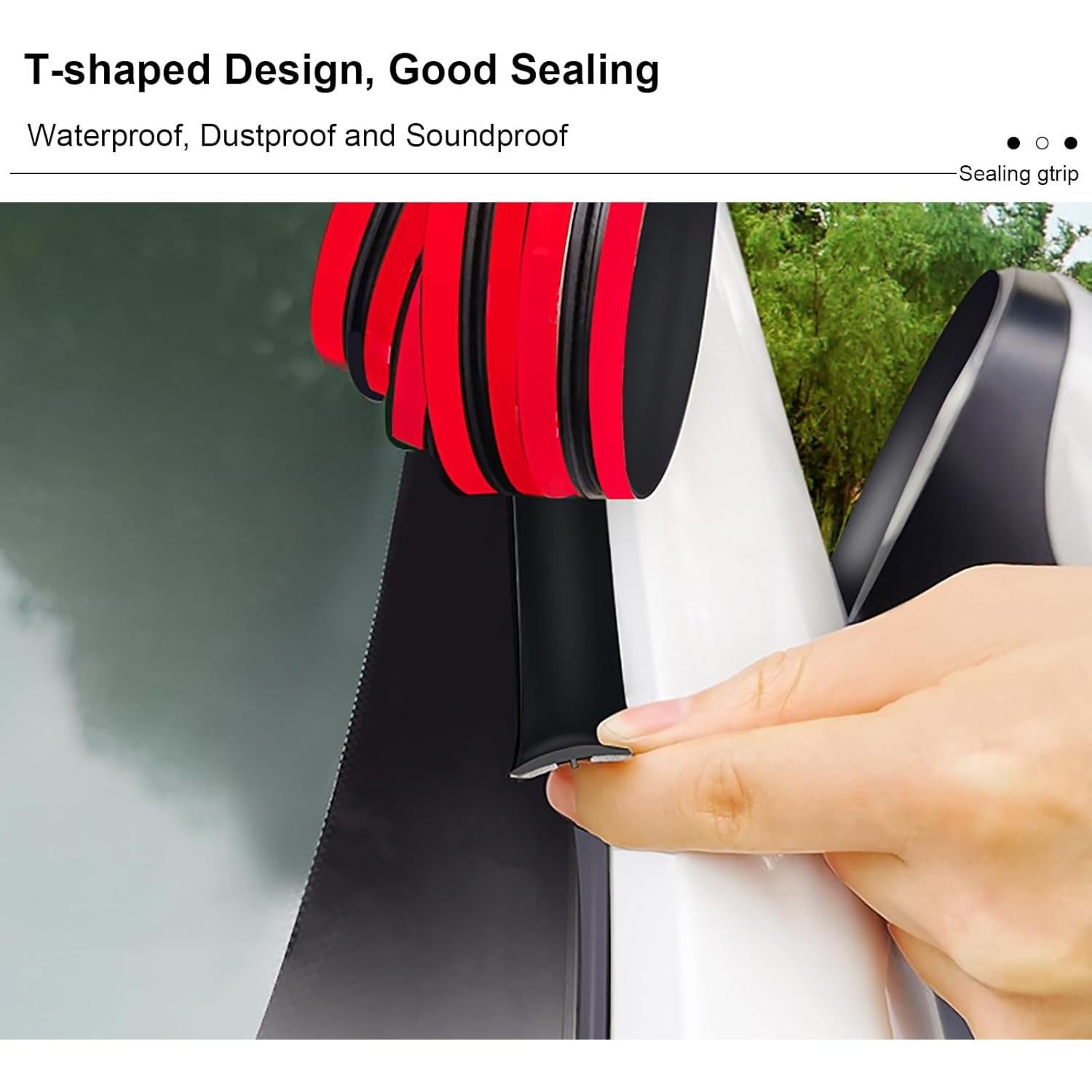 Tira de Sellado para Automóvil BOAOSI 14mm x 4.88m Goma