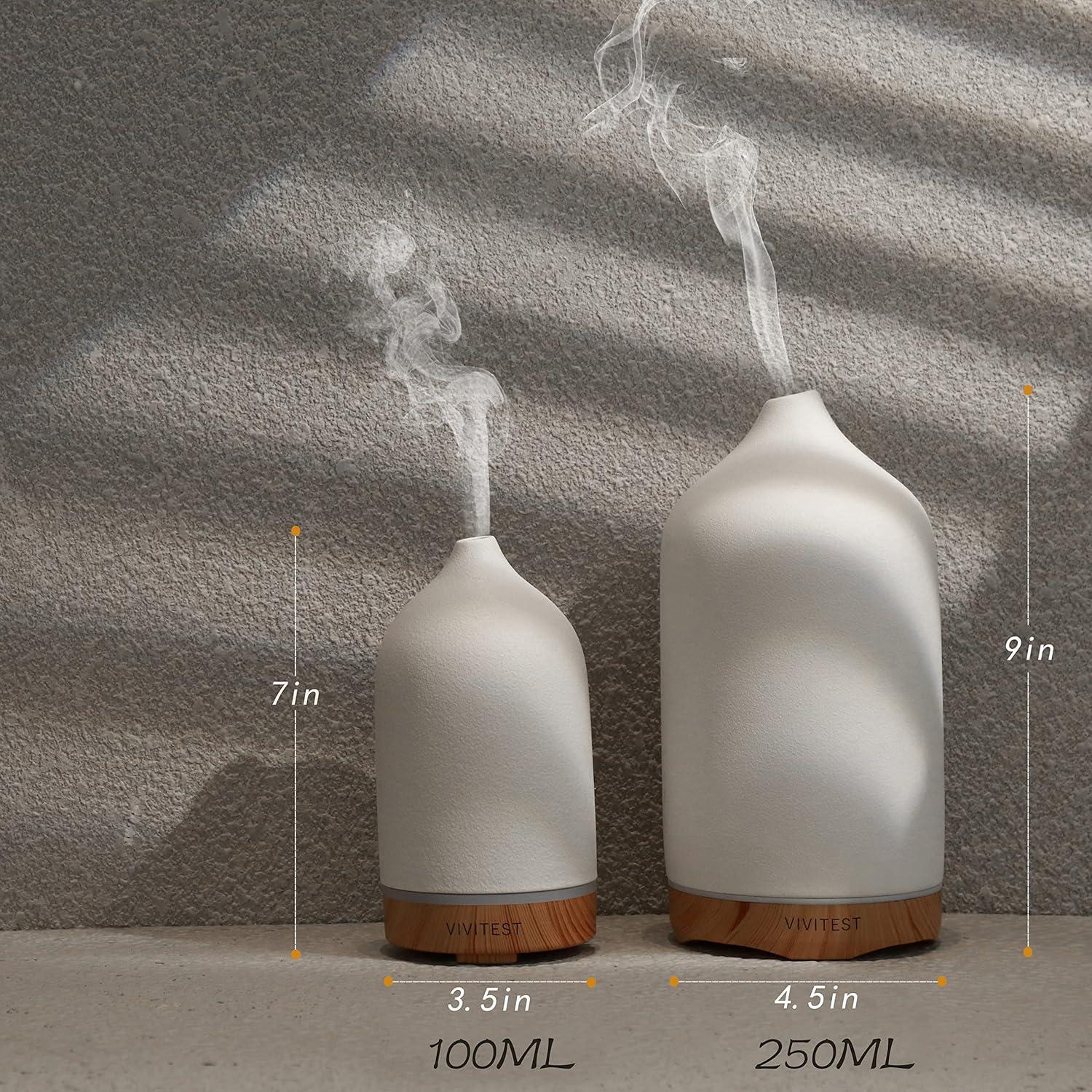 Difusor de Aceite Esencial VIVITEST Cerámica 200ML Silencioso