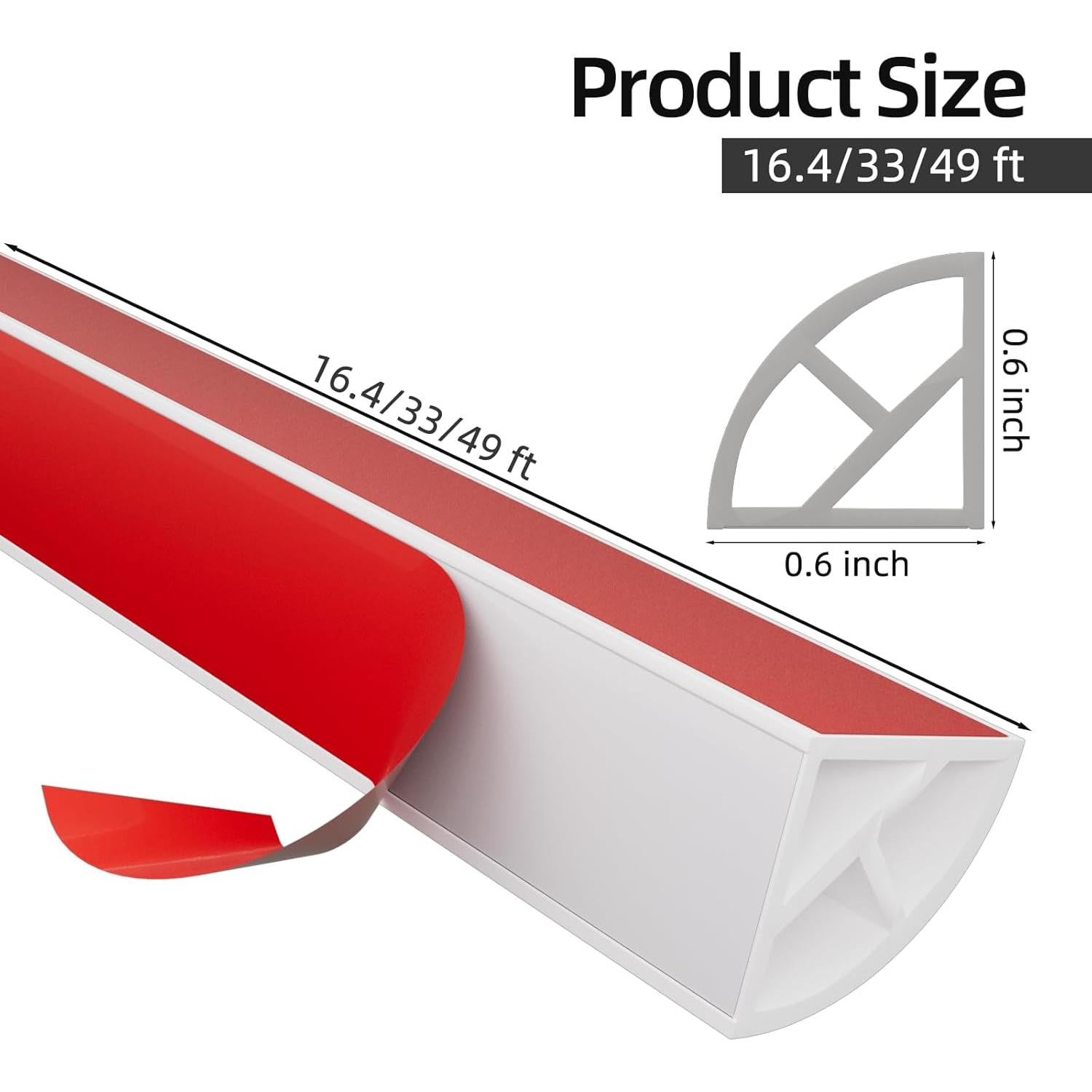 Moldura de esquina flexible KNEELISA 5m blanca de goma