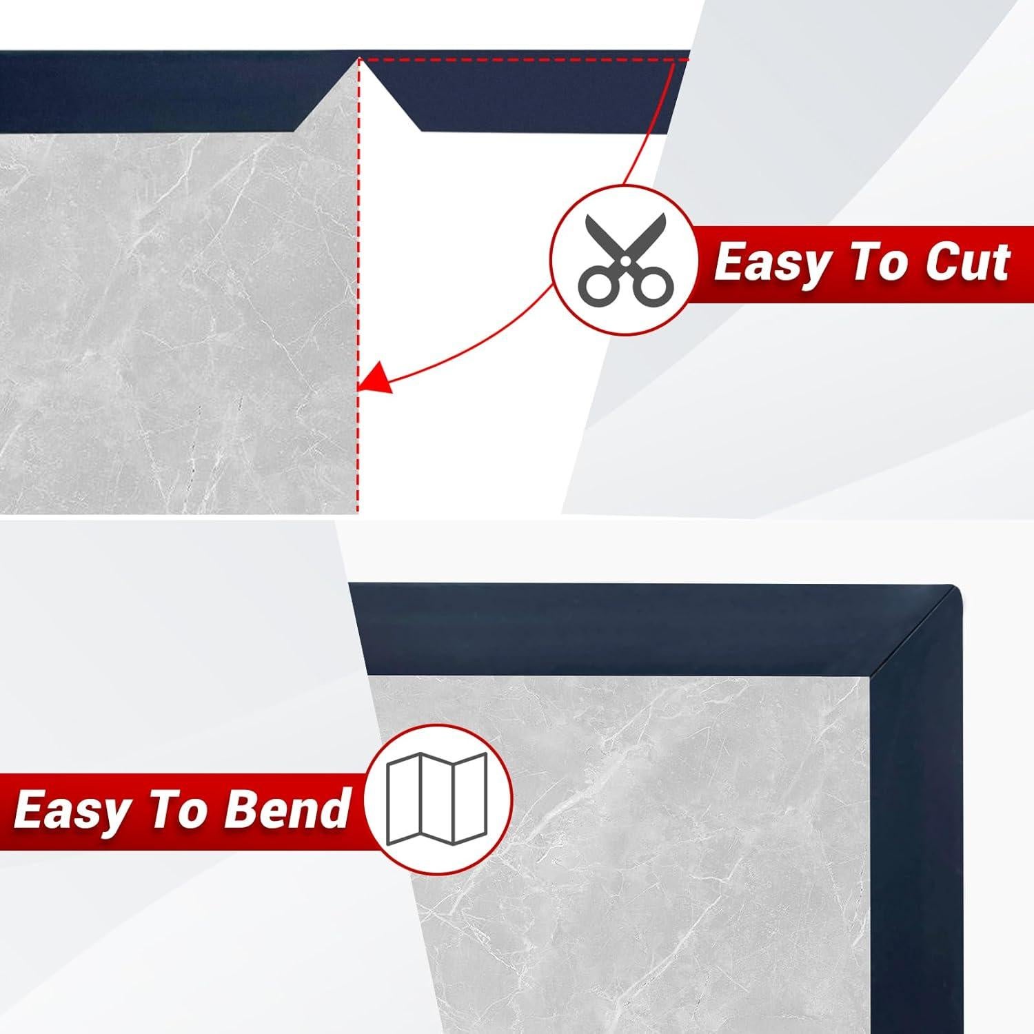 Bisel de Goma Flexible Protalwell 3.05m Color Negro