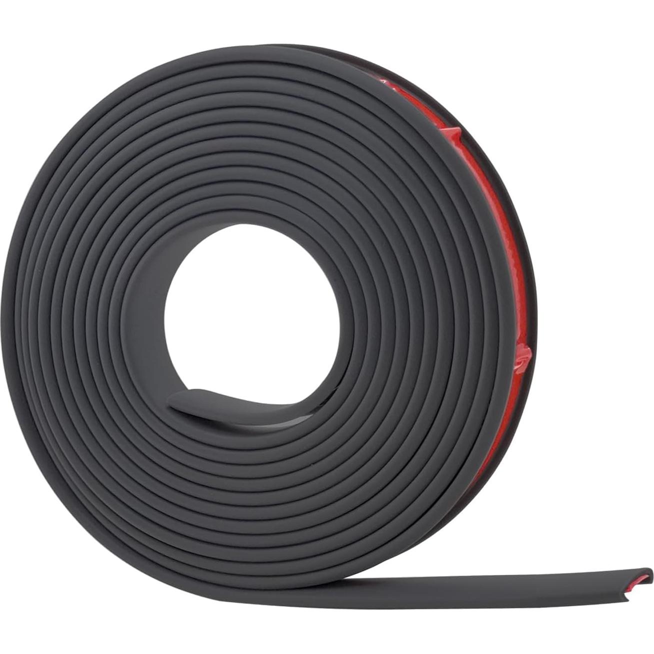 Banda de borde autoadhesiva negra 6.1m 20mm para muebles