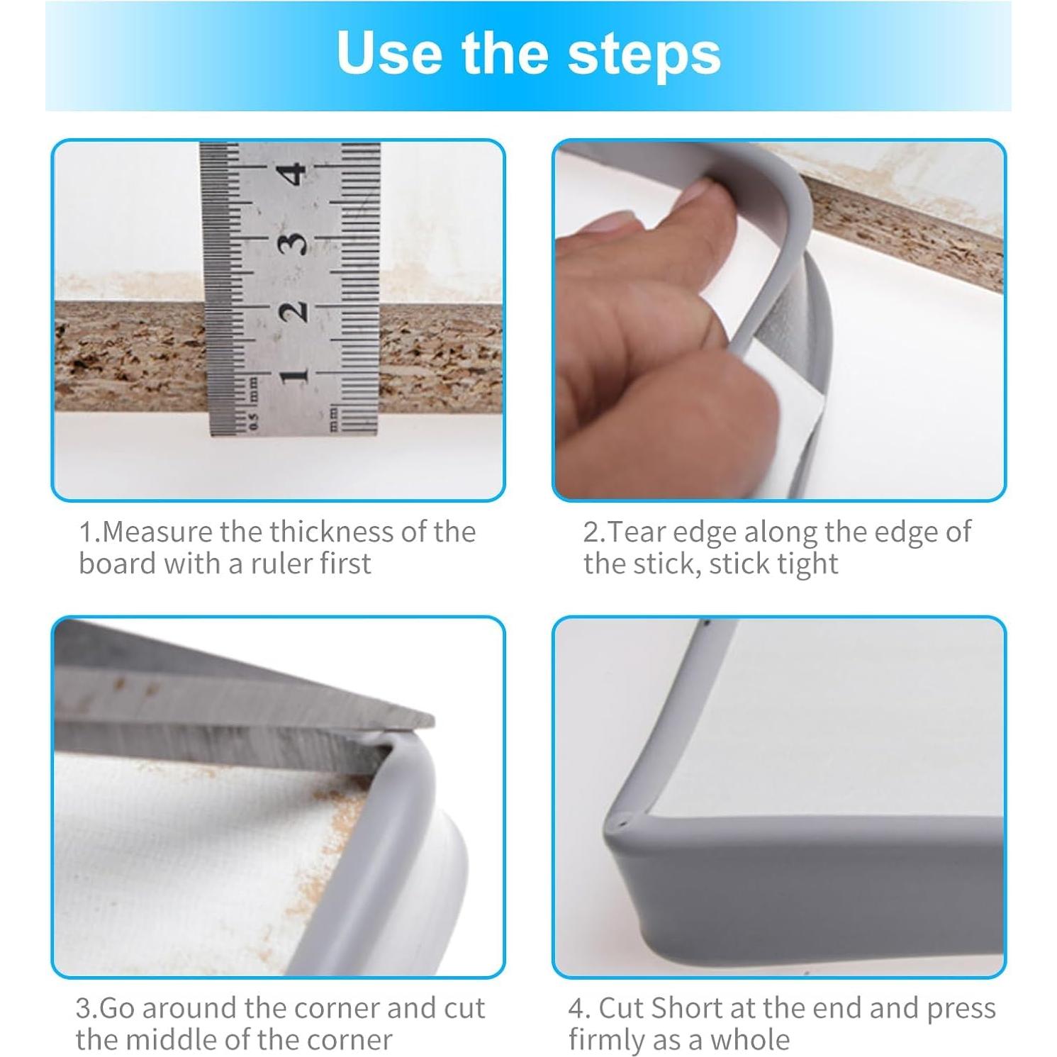 Banda de borde autoadhesiva negra 6.1m 20mm para muebles