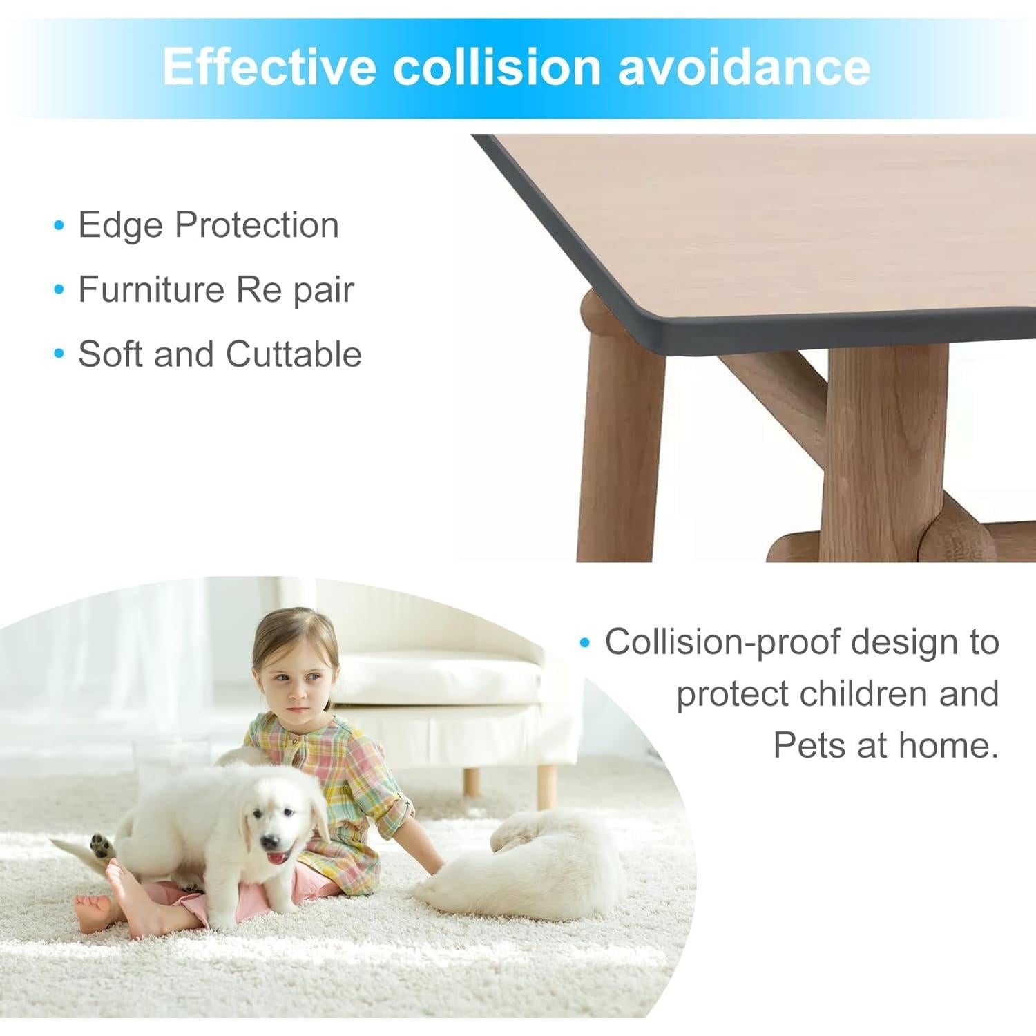 Banda de borde autoadhesiva negra 6.1m 20mm para muebles