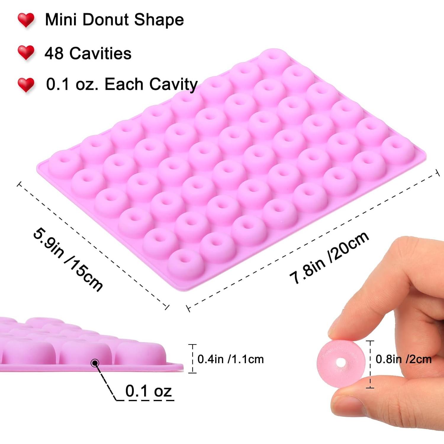 Molde de Silicona para Mini Donuts Amyandone 48 Cavidades