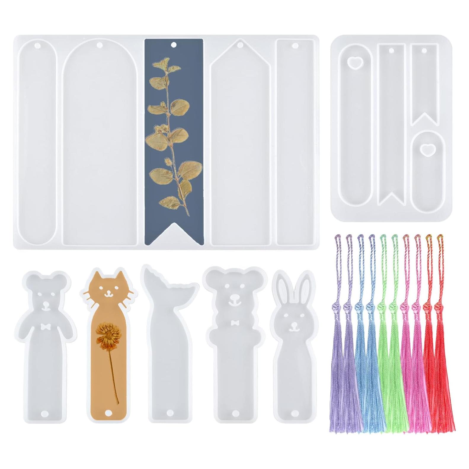 Moldes de Silicona URROMA para Resina - 7 Piezas DIY Marcadores