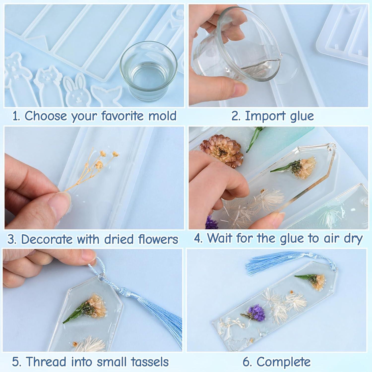 Moldes de Silicona URROMA para Resina - 7 Piezas DIY Marcadores