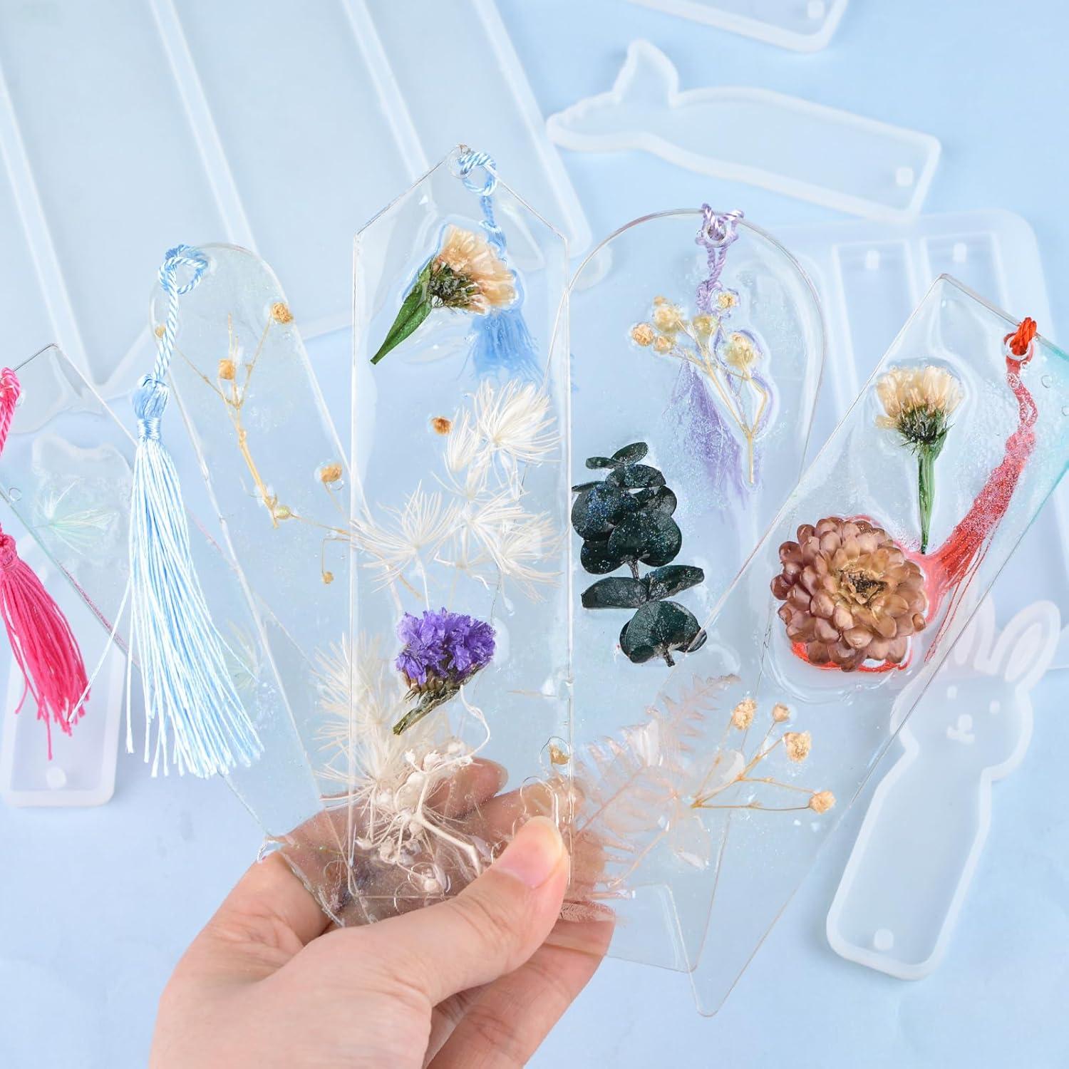 Moldes de Silicona URROMA para Resina - 7 Piezas DIY Marcadores