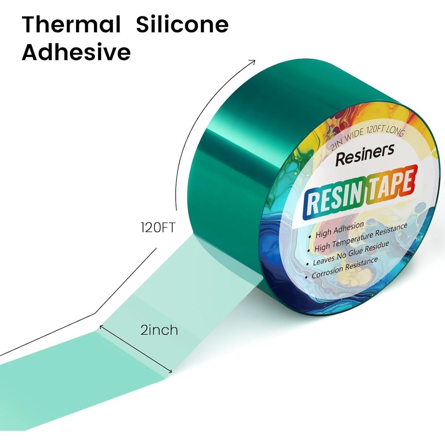 Cinta de Resina Epóxica Resiners 5CM x 36.58M Verde