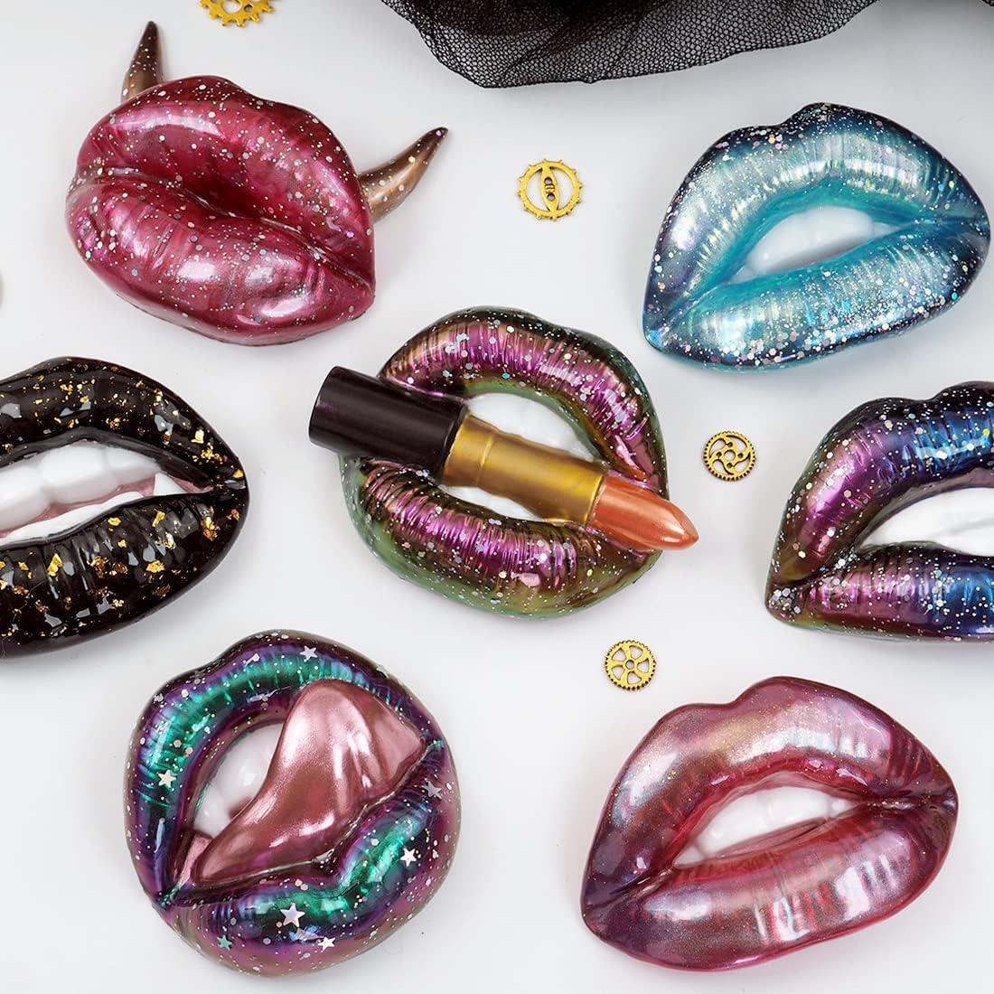 Moldes de Labios 3D Voyyphixa 3 Piezas para Resina Epóxica