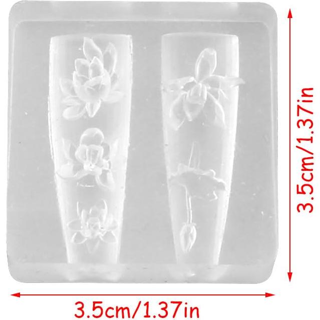 Molde de Arte de Uñas 3D Loto Silicona Dornail 3.5cm