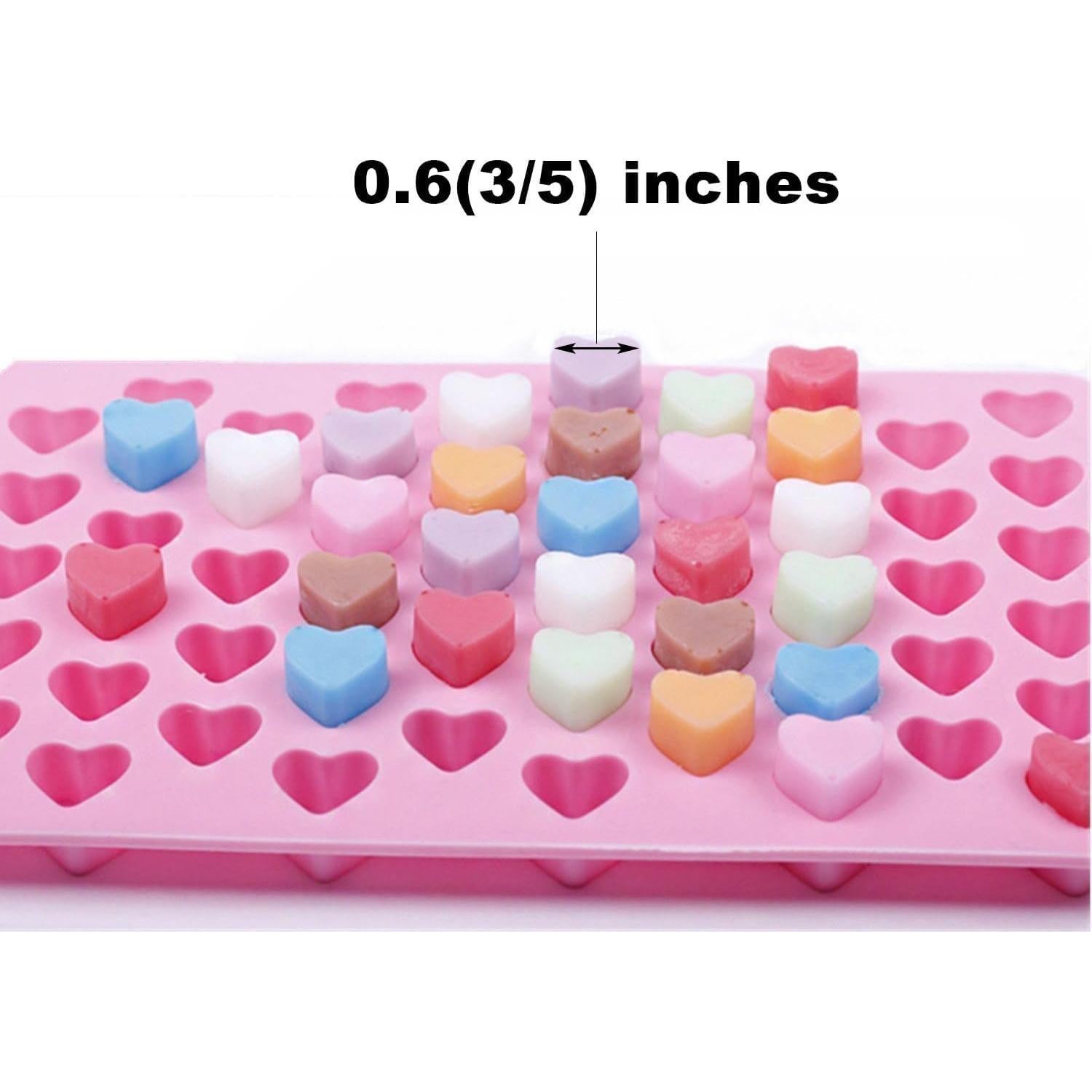 Molde de Silicona Corazón Cy3Lf - 2 Piezas para Hielo y Caramelo