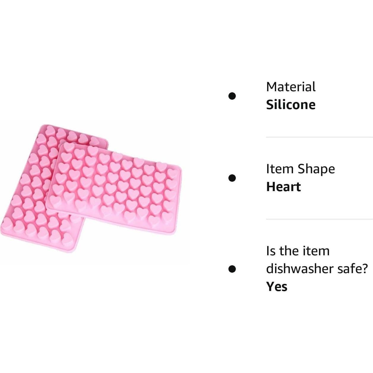 Molde de Silicona Corazón Cy3Lf - 2 Piezas para Hielo y Caramelo