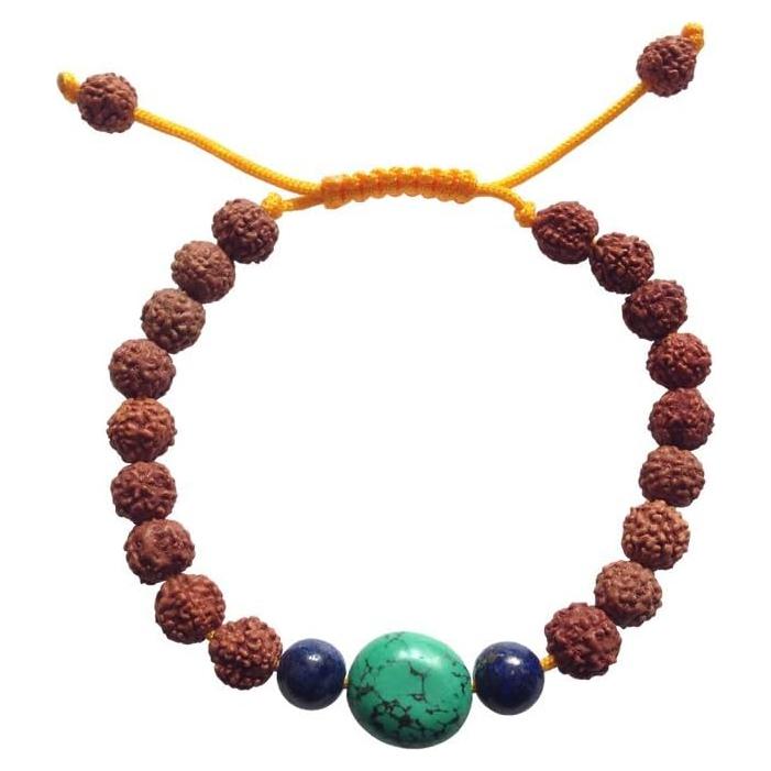 Mala de Rudraksha Hecho a Mano Manos de Tíbet 8mm Meditación