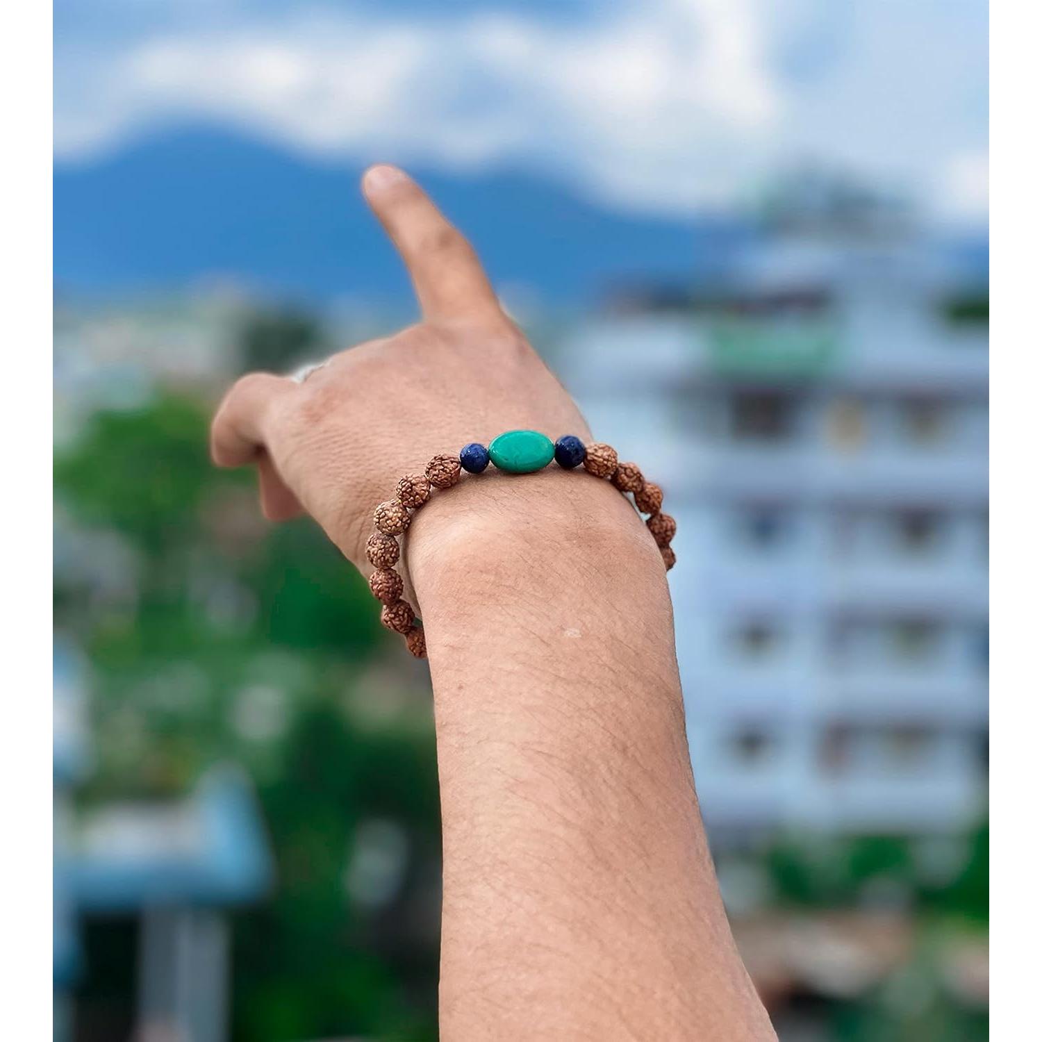 Mala de Rudraksha Hecho a Mano Manos de Tíbet 8mm Meditación