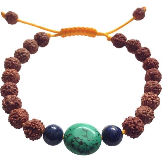 Mala de Rudraksha Hecho a Mano Manos de Tíbet 8mm Meditación