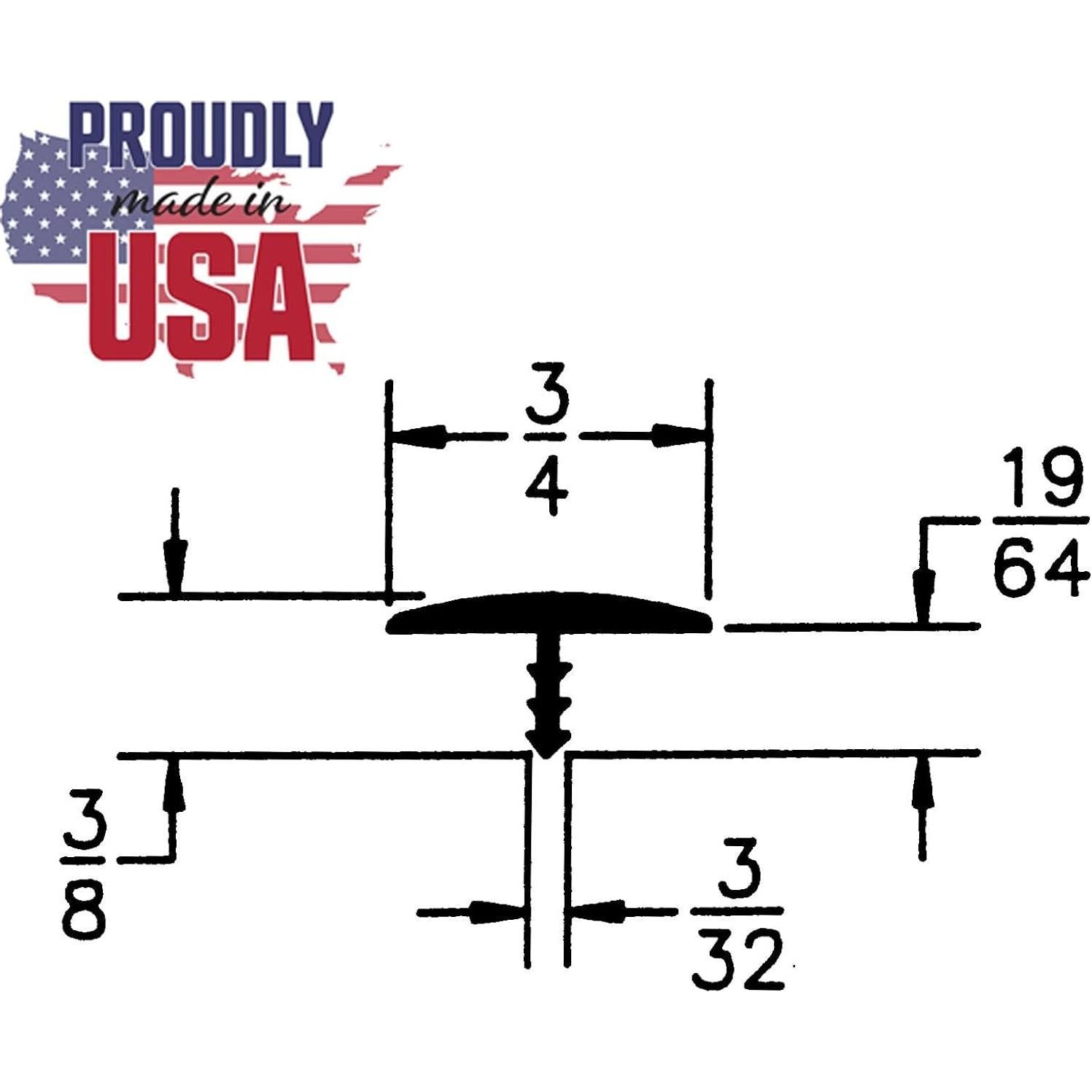 T Moulding Negro Outwater 7.62m para Proyectos de Bricolaje