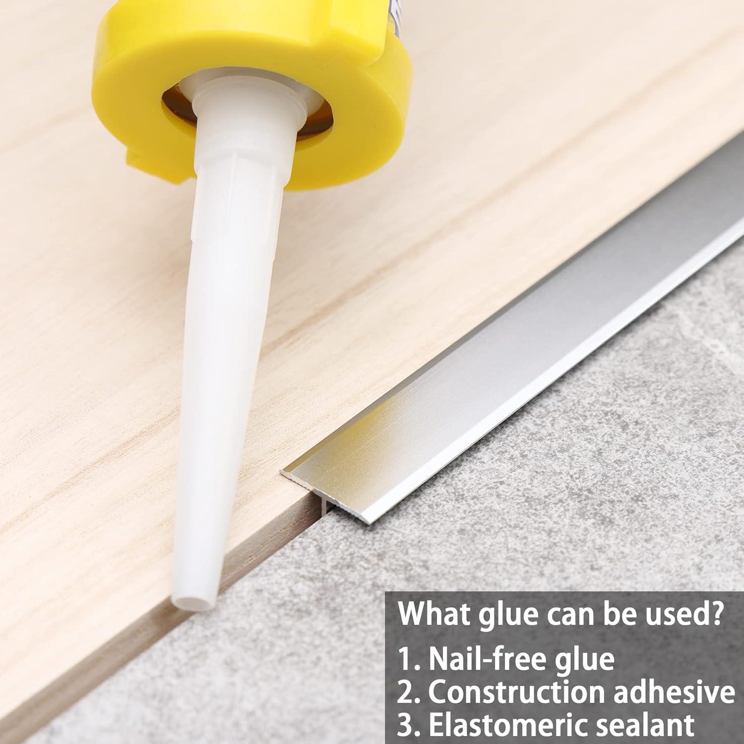 3 Piezas Moldura en T de Aluminio Trimold 0.9m Plata Mate