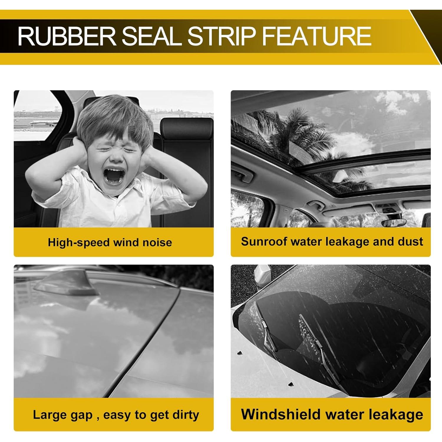 Sello de Goma VQM para Parabrisas 19mm x 6m - Impermeable