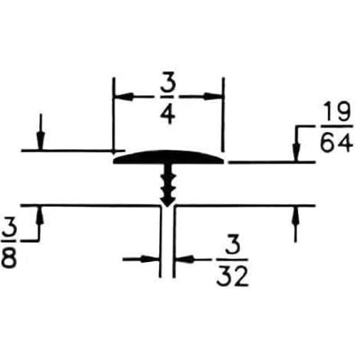 Moldura T Roja Flexible Edge Supply 19 mm x 7.62 m para DIY