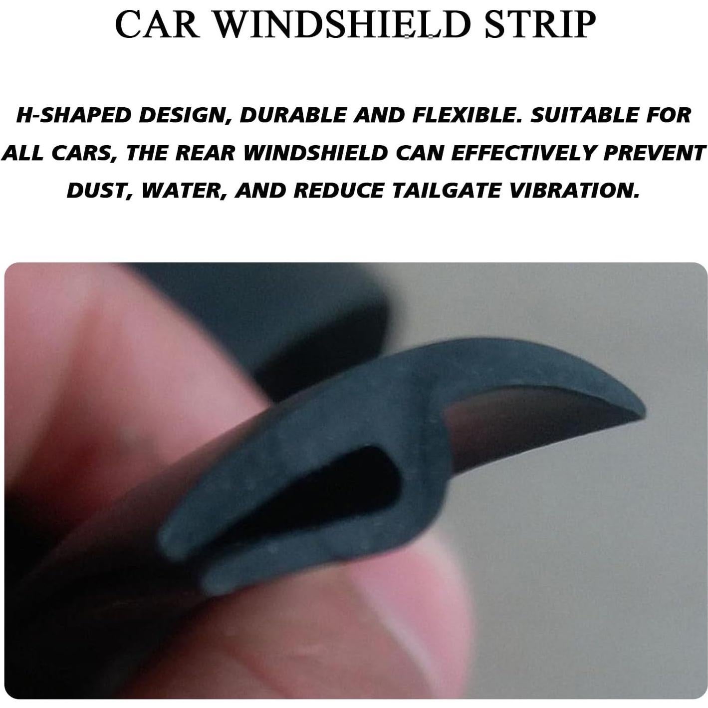 Tira de Sello de Goma PVOTAWP 1.7m Negra para Parabrisas