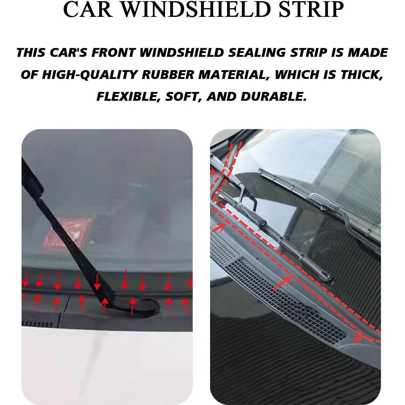 Tira de Sello de Goma PVOTAWP 1.7m Negra para Parabrisas