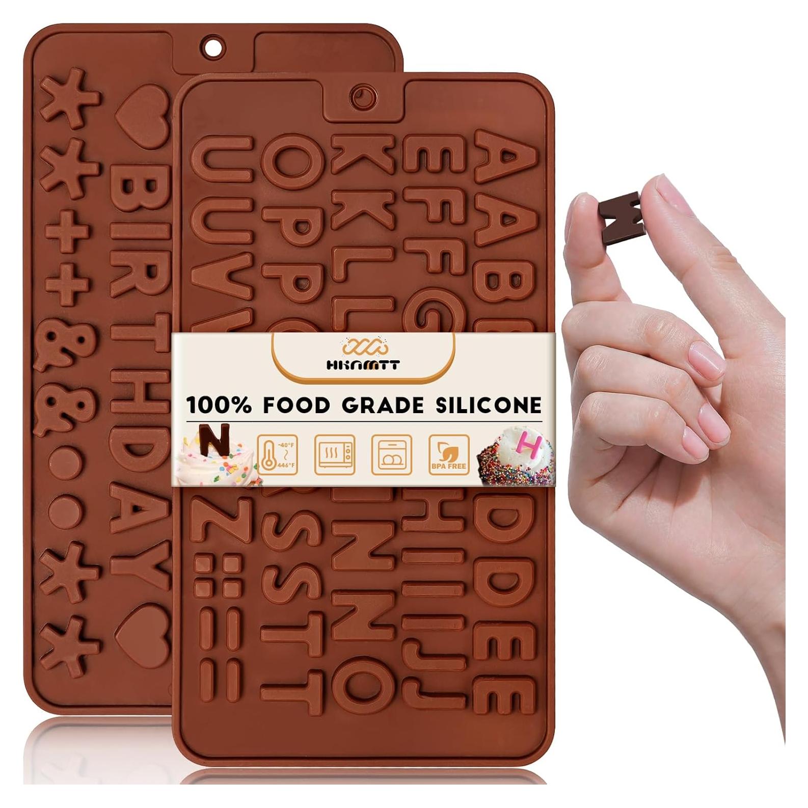 Moldes de Letras HKNMTT de Silicona Mini 2PCS Antiadherentes
