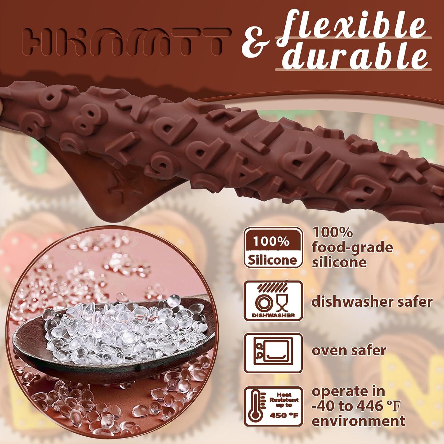 Moldes de Letras HKNMTT de Silicona Mini 2PCS Antiadherentes