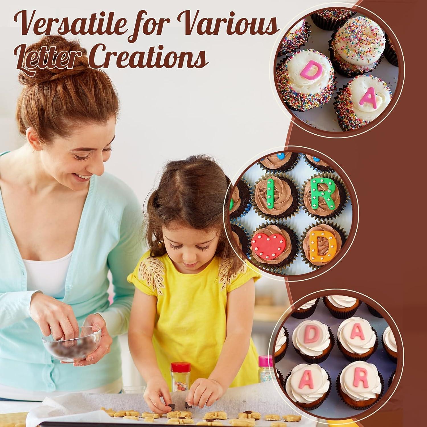 Moldes de Letras HKNMTT de Silicona Mini 2PCS Antiadherentes